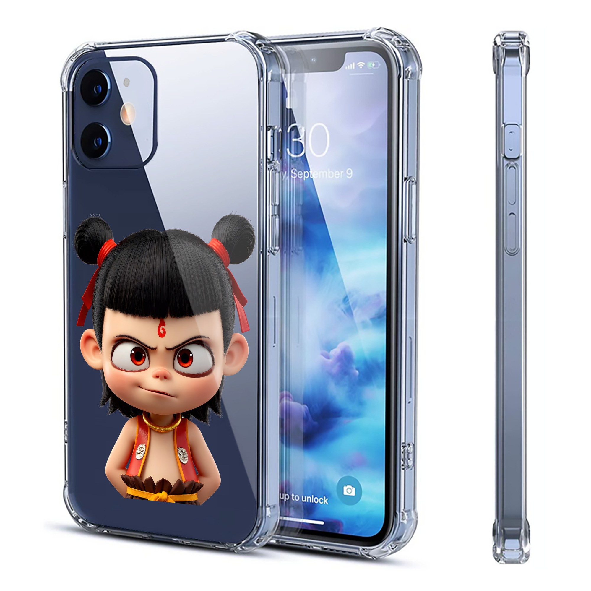 （画像用） Ne Zha 2 ナタ 魔童の大暴れ 【iPhone 12シリーズ対応】透明スマホケース（クリアソフトケース）